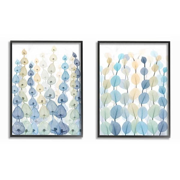 11 in. x 14 in. "Seaweeds And Ocean Plants Blue Green Pattern Designs" by Albert Koetsier Framed Wall Art