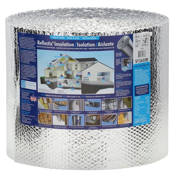Reflectix 16 in. x 100 ft. Double Reflective Insulation Roll with Staple Tab Edge