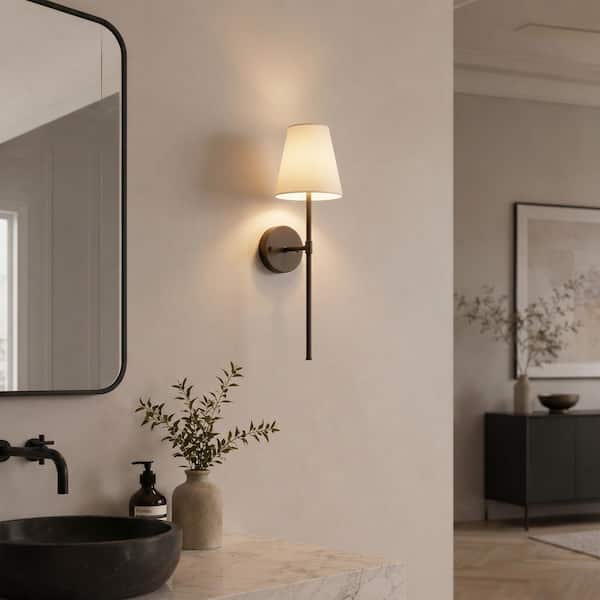 Aira Set of 2 Black Finish LED Rechargeable Wall Sconce with Remote