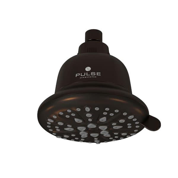 PULSE Showerspas PulsePure 1-Spray Pattern with 2.5 GPM 5 in. Wall Mounted Rain Shower Fixed Shower Head with Filter in Oil Rubbed Bronze