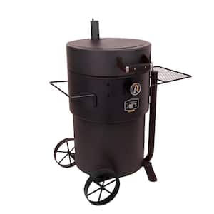 Bronco Pro Charcoal Drum Smoker and Grill in Black with 366 sq. in. Cooking Space