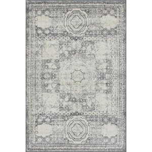 Bromley Wells Gray 4 ft. x 6 ft. Area Rug