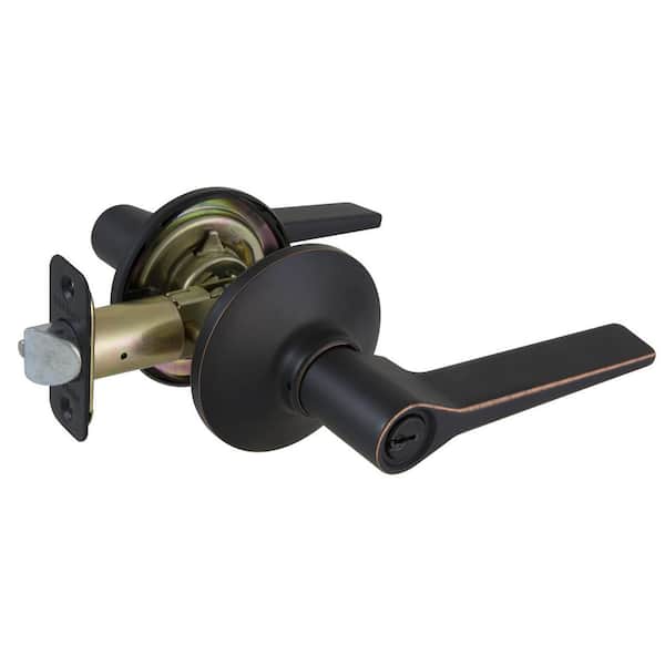 Defiant - Freedom Aged Bronze Keyed Entry Door Lever