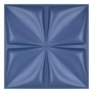 19.7 in. x 19.7 in. Maple Leaf Navy Blue Waterproof PVC 3D Wall Panel (32 sq.ft./ Box)