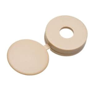 #8 Beige Pan-Head Hinged Screw Covers (3-Pack)