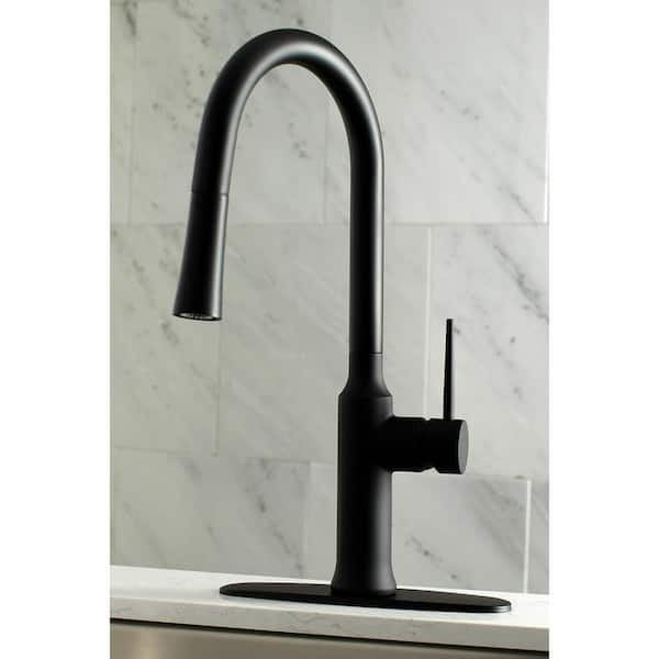 Kingston Brass New York Single Handle Pull Down Sprayer Kitchen