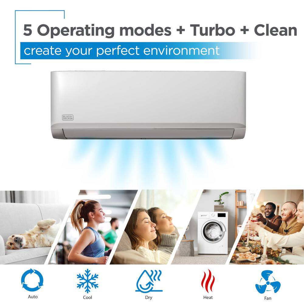 White 12,000 BTU Inverter Mini Split Air Conditioner with Heat Pump