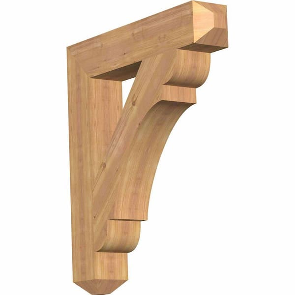 Ekena Millwork 5.5 in. x 36 in. x 32 in. Western Red Cedar Olympic Craftsman Smooth Bracket
