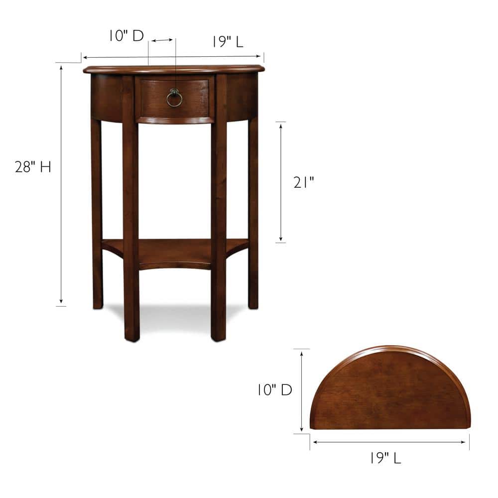 Round Chocolate Cherry Wood Hall Stand with Storage