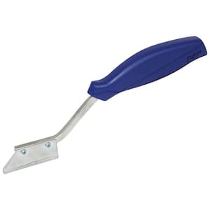 Handheld Grout Saw with Contoured Handle and 2 Blades to Strip, Remove, and Clean Grout