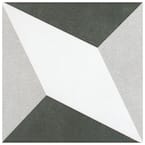 Twenties Diamond Encaustic 7-3/4 in. x 7-3/4 in. Ceramic Floor and Wall Tile