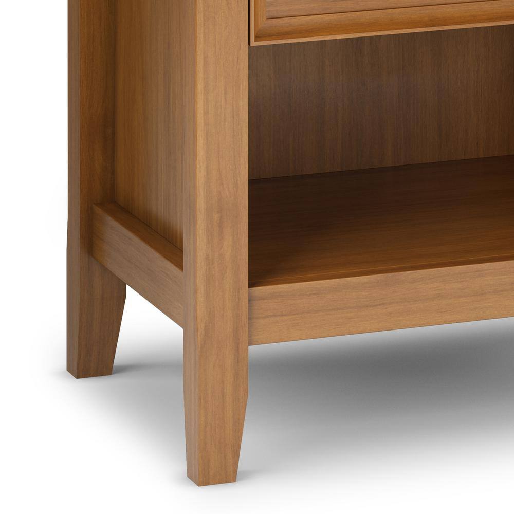 Amherst Light Golden Brown Solid Wood 2-Drawer Nightstand
