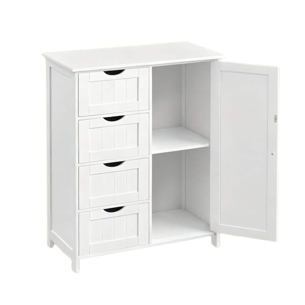 21.7 in. W x 11.8 in. D x 32.3 in. H Cloud White Linen Cabinet