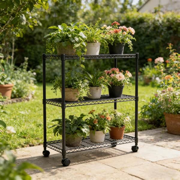 Yangming 3-Tier Heavy Duty Metal Outdoor Plant Stand