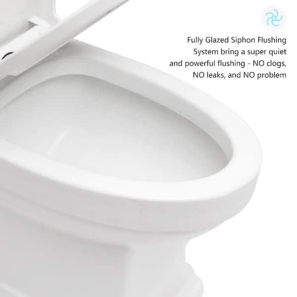 1-Piece 1.28 GPF Single Flush White Ceramic Bathroom Toilet Soft Closing  Seat Included WQTH-MTLC-T102 - The Home Depot
