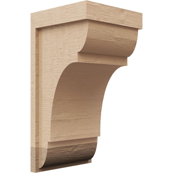 Ekena Millwork 9 in. x 18 in. x 9 in. Wide Bryant Rough Cedar Woodgrain TimberThane Corbel, Primed Tan