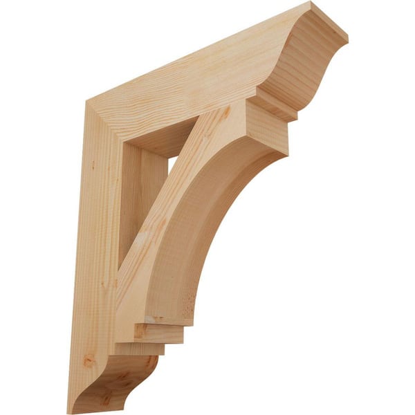 Ekena Millwork 5.5 in. x 30 in. x 26 in. Douglas Fir Imperial Traditional Smooth Bracket