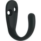 1-13/16 in. Matte Black Single Wall Hook