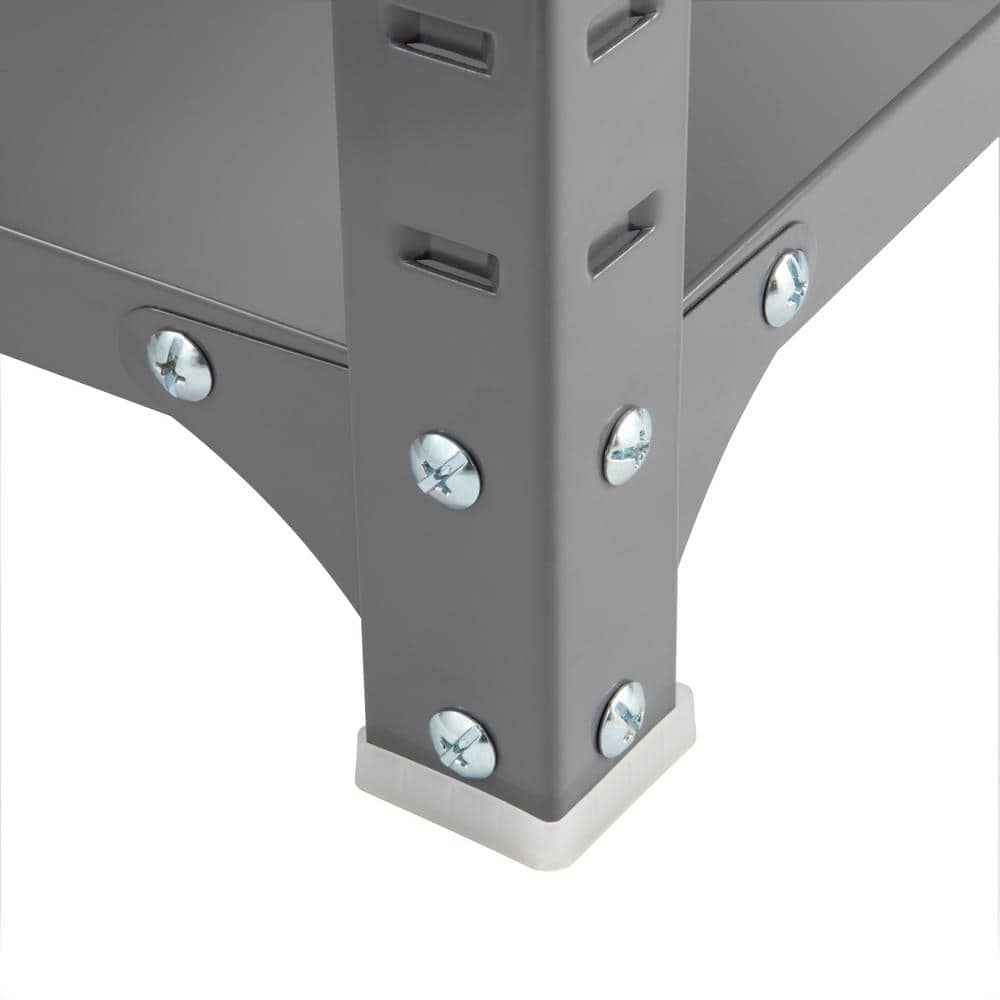 Gray Heavy Duty Steel 5-Shelf Industrial Shelving Unit