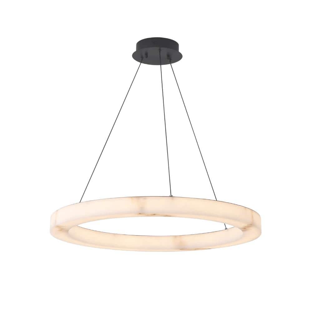 31.5 in. 1-Light Alabaster LED Dimmable Round Chandelier for Dining Room Living Room price history on PriceWatchPro