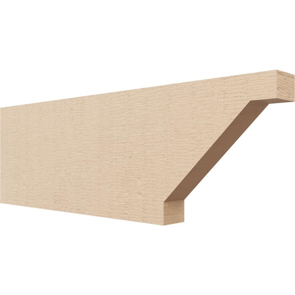 Ekena Millwork 2-in. x 8-in. x 24-in. Burlington Woodgrain, Primed Tan Timberthane Polyurethane Rafter Tail Brace