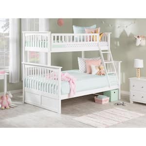 Columbia Bunk Bed Twin over Full in White