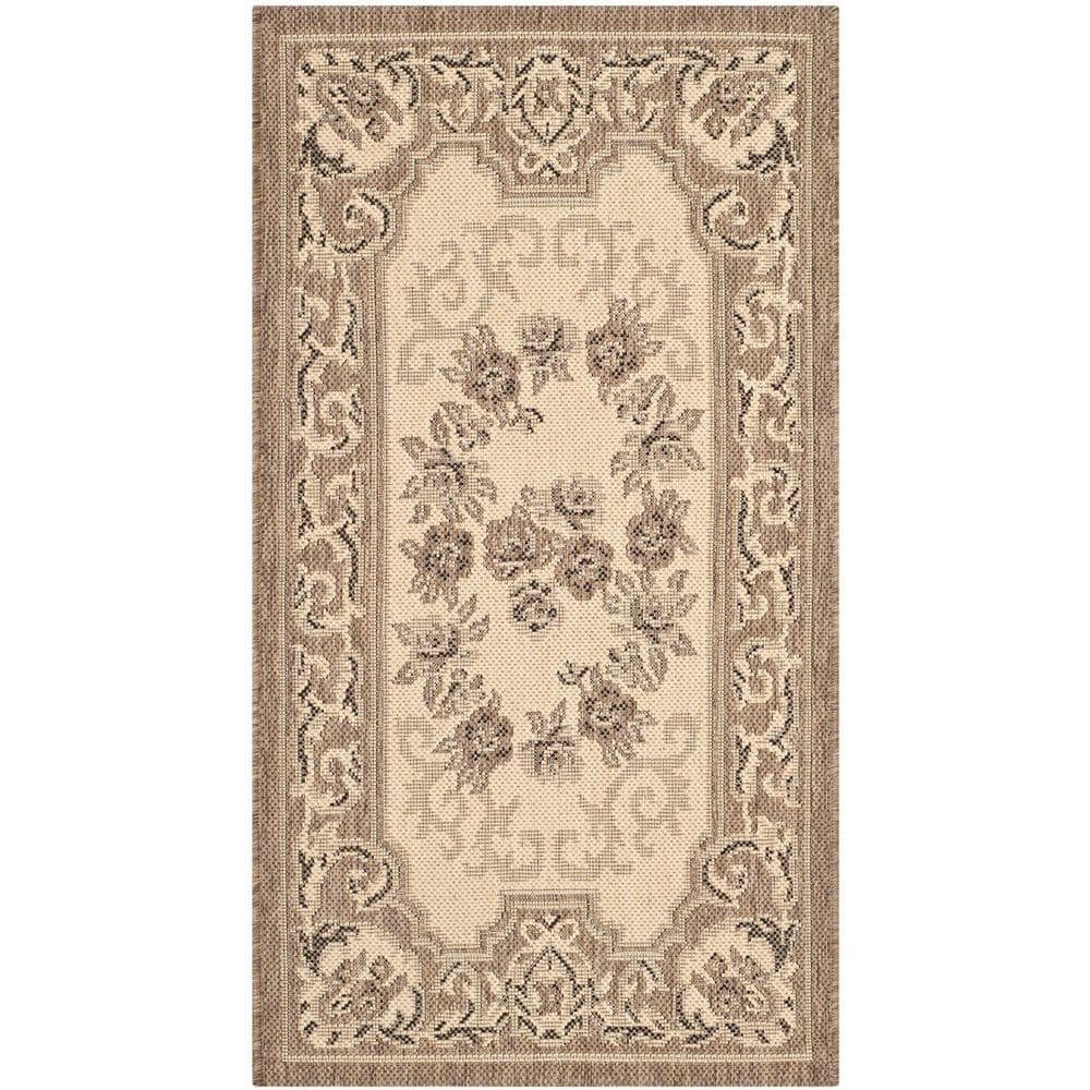 24" Round White Easy-Care Synthetic Indoor/Outdoor Rug