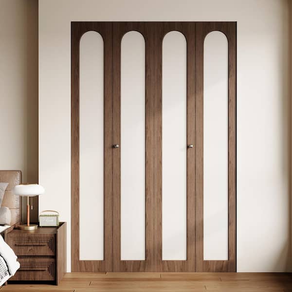 COAST SEQUOIA INC 60 in. x 80 in. Dark Walnut Modern Arched Solid