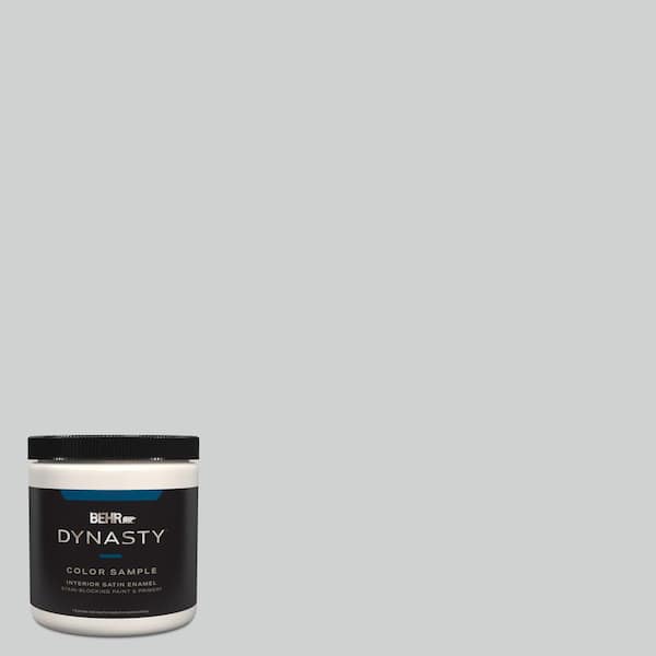 BEHR DYNASTY 8 oz. #N530-2 Double Click Satin Enamel Stain-Blocking Interior/Exterior Paint and Primer