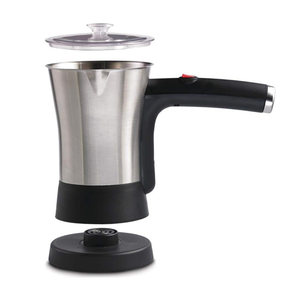 Brentwood 4-Cup Stainless Steel and Black Turkish Coffee Maker