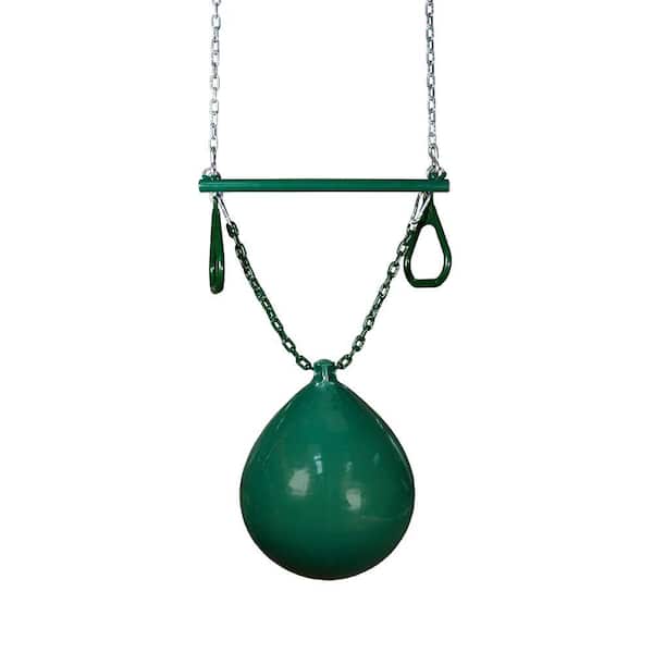 Gorilla Playsets Green Buoy Ball with Trapeze Bar