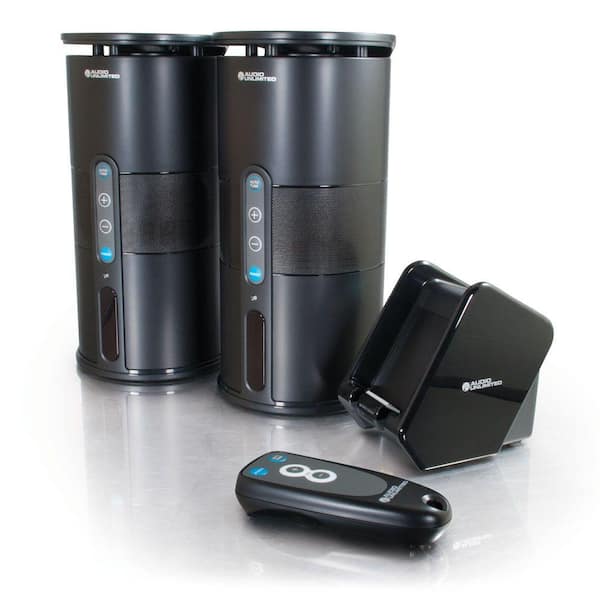 Cables to Go Premium 900MHz Wireless Indoor/Outdoor Speakers with Remote and Dual Power Transmitter - Black-DISCONTINUED