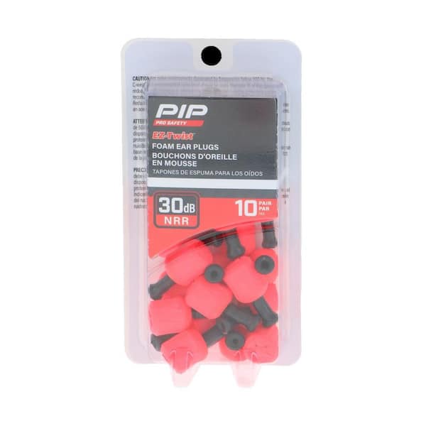 PIP EZ-Twist Red Hybrid Disposable Earplugs with 30 dB Noise