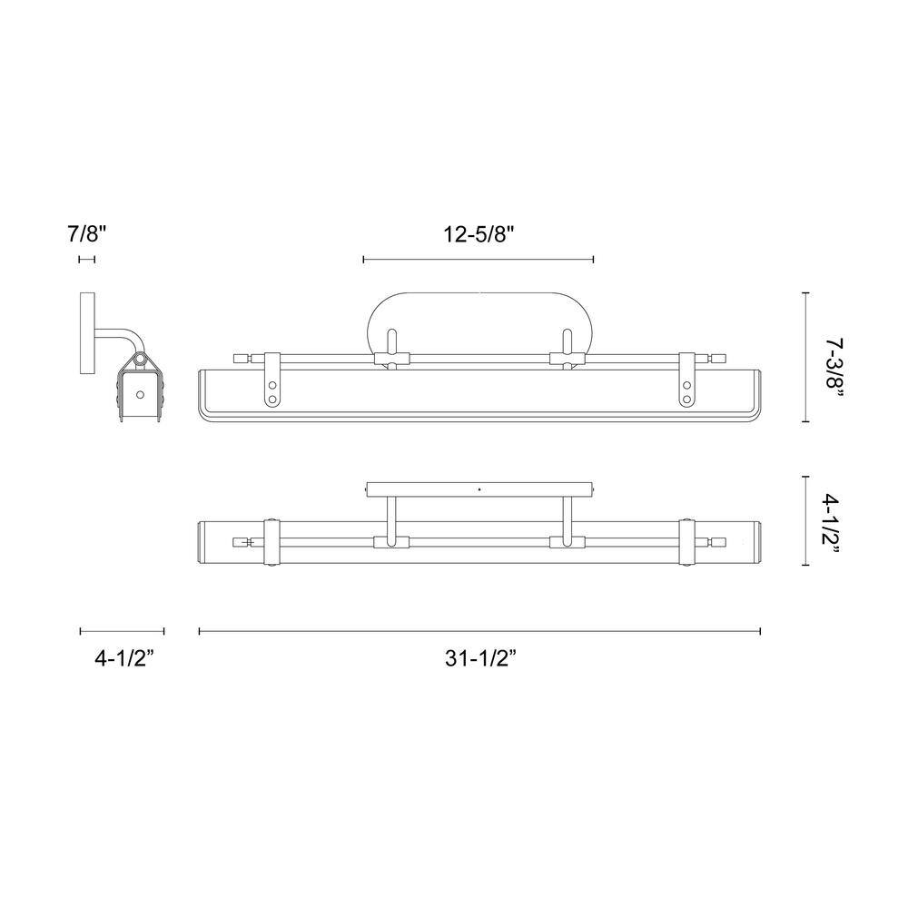 Valise 31.5'' Dimmable Nickel LED Vanity Light