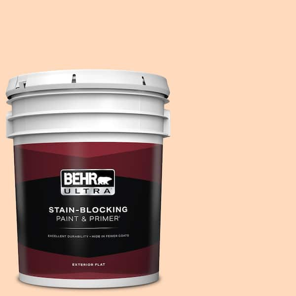 BEHR ULTRA 5 gal. #P210-2 Citrus Delight Flat Exterior Paint & Primer