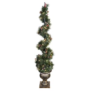4 ft. Pre-Lit Spiral Artificial Christmas Tree