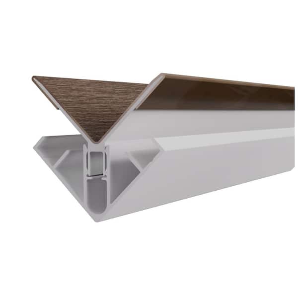 Alusions 2.63 in. x 2.69 in. x 8 ft. Brazilian Ipe Composite Aluminum Inside Corner Trim Kit  for .5 in. Board
