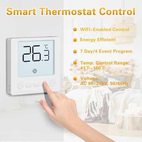Heating Mat Smart Electric Underfloor Heating Thermostat 100 Floor