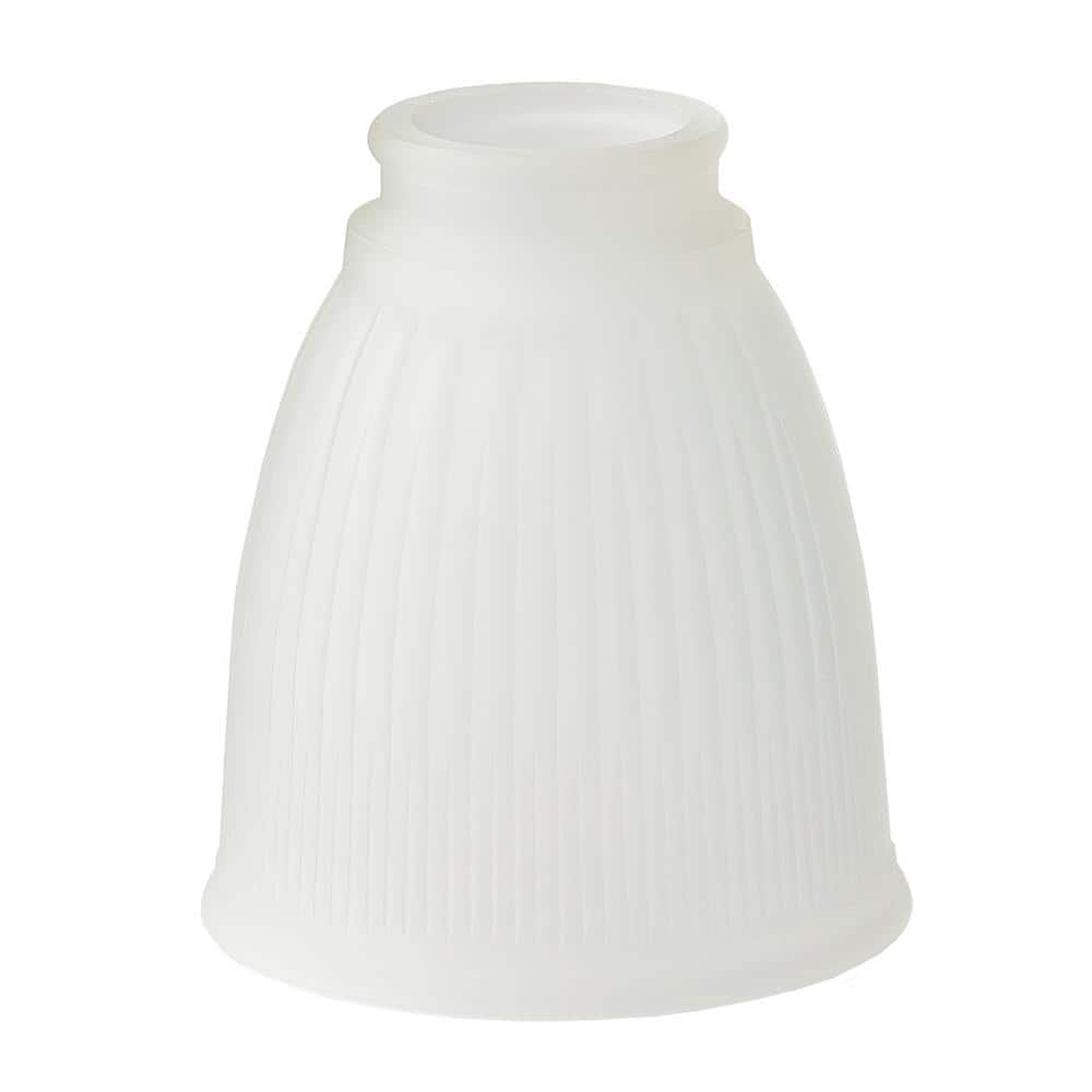 PRIVATE BRAND UNBRANDED 4.92 in. White Frosted Glass Bell Pendant Lamp  Shade with 2.25 in. Lip Fitter 801245 - The Home Depot, image size:1000x1000