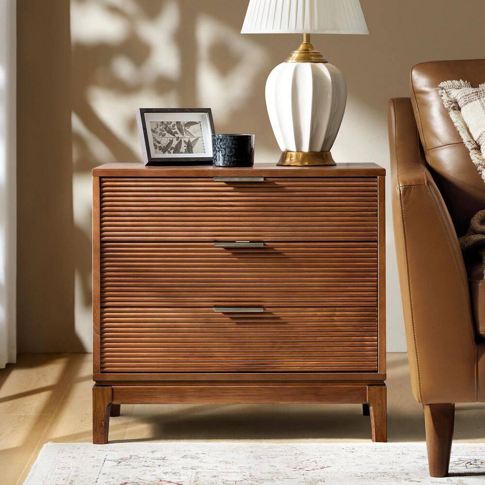 Peter Acorn 3-Drawer 28 in. W Nightstand with Charging Station price history on PriceWatchPro