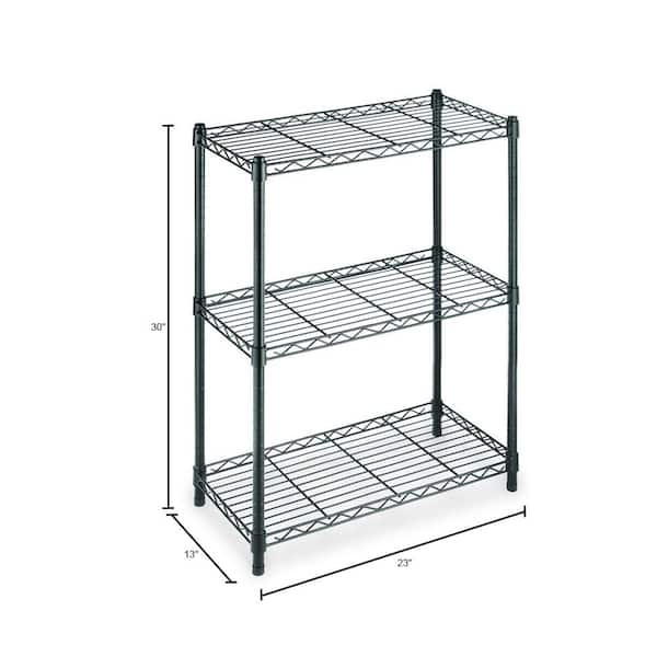 Hdx Black 3 Tier Metal Wire Shelving, Realspace Wire Shelving