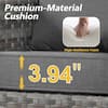 Close-up of the premium high-resilience foam cushion material.