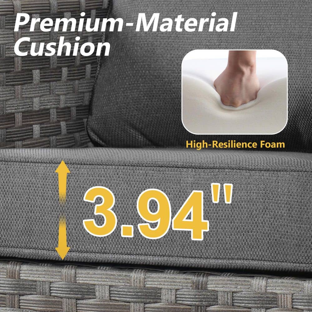Close-up of the premium high-resilience foam cushion material.