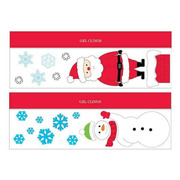 20 in x 7in Christmas Gel Clings Window Decor
