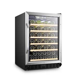 23 in. 52-Bottle Stainless Steel Single Zone Wine Refrigerator