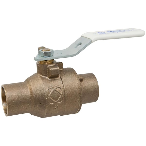 1/4 in. Bronze Alloy Lead-Free Solder Two-Piece Full Port Ball Valve
