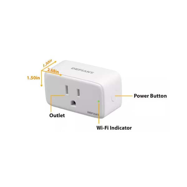Defiant - Square Compact Matte Black Electronic Single Cylinder Deadbolt Wi-Fi Enabled Powered by Hubspace