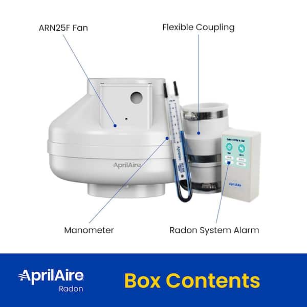 AprilAire ARN25K Radon Mitigation Fan Kit, 375 CFM with 6&quot