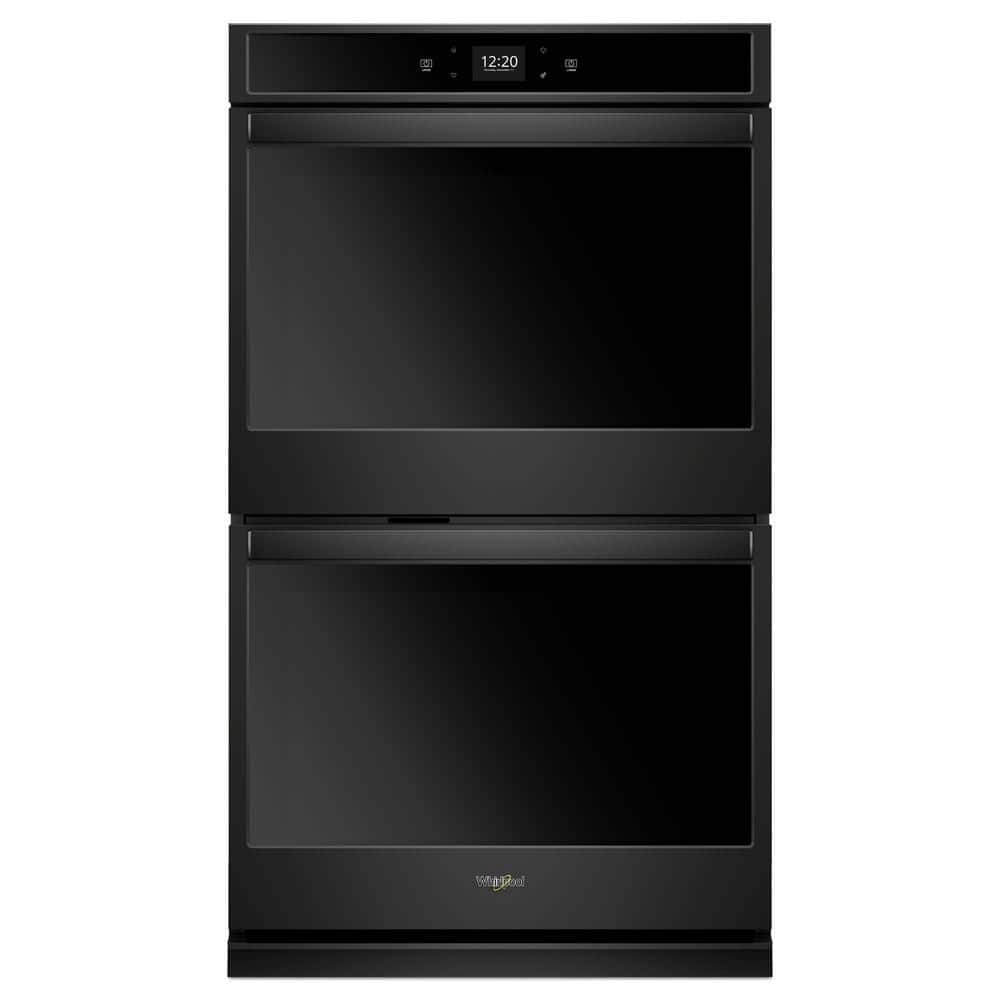 30 in. Smart Double Electric Wall Oven with Touchscreen in Black