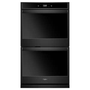 30 in. Smart Double Electric Wall Oven with Touchscreen in Black
